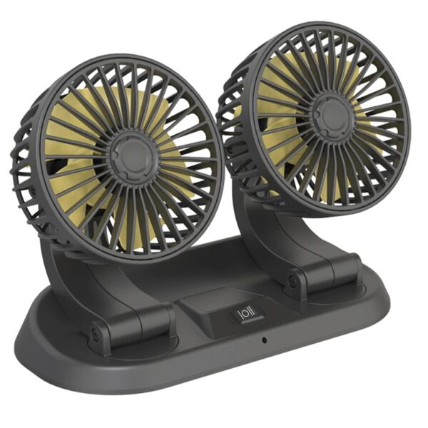 Dual Head Car Fan 2 speed Adjustment